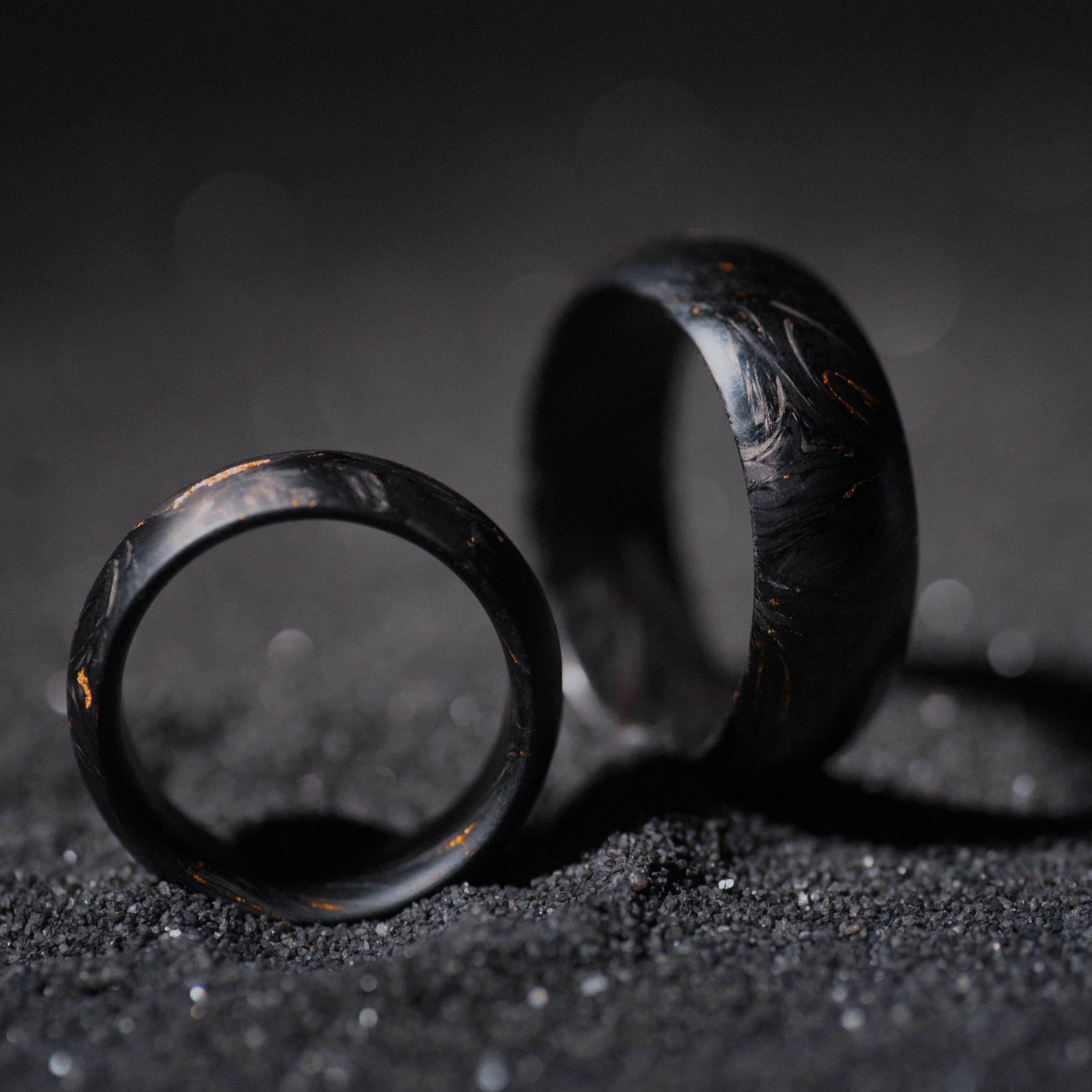 Forged carbon on sale wedding band